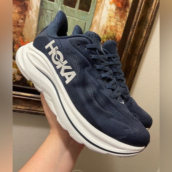 HOKA Clifton 10 Shoes  Navy/White - Picture 2 of 16